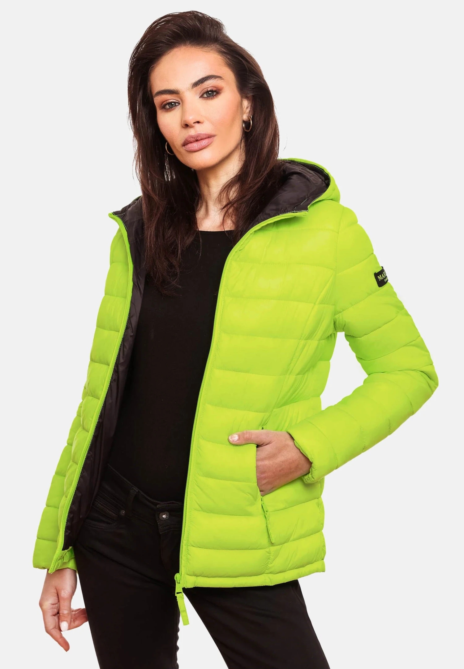 Marikoo Lucy - Winterjas - Neon Green 4 Marikoo Lucy - Winterjas - Neon Green - Afbeelding 4