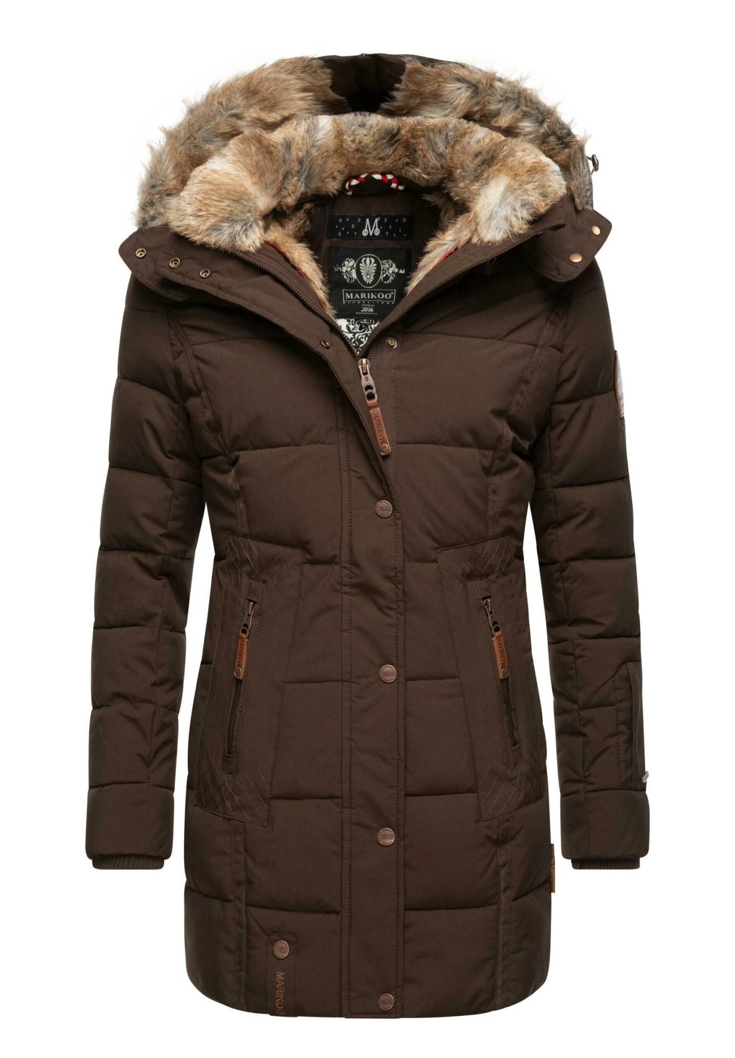 Marikoo Lieblings - Winterjas - Dark Brown 1 Marikoo Lieblings - Winterjas - Dark Brown