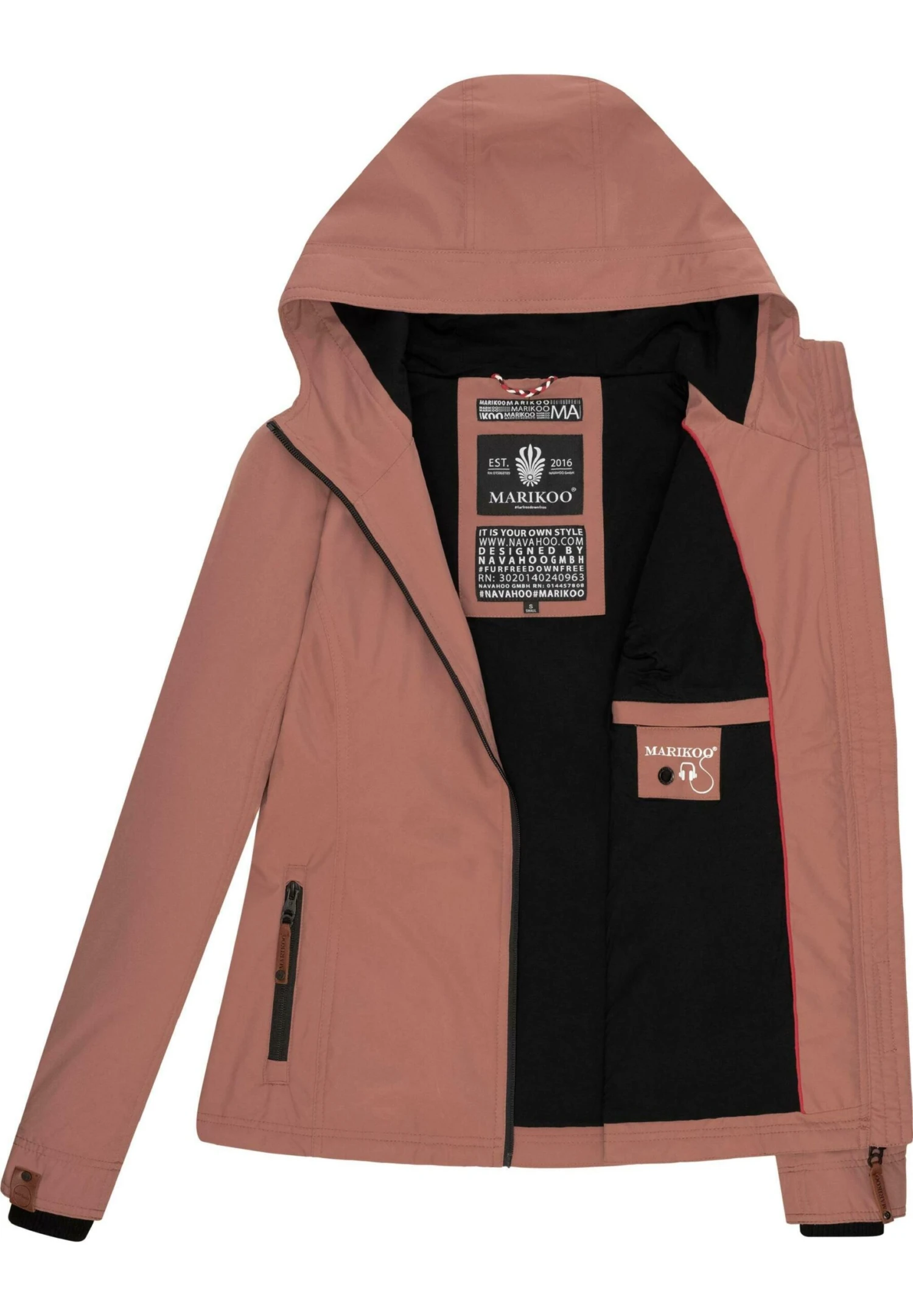 Marikoo Brombeere - Outdoorjas - Terracotta 4 Marikoo Brombeere - Outdoorjas - Terracotta - Afbeelding 4