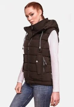 Marikoo Taisaa - Bodywarmer - Dark Choco -Marikoo Winkel 2f2880d004bd495184a21015379d8680