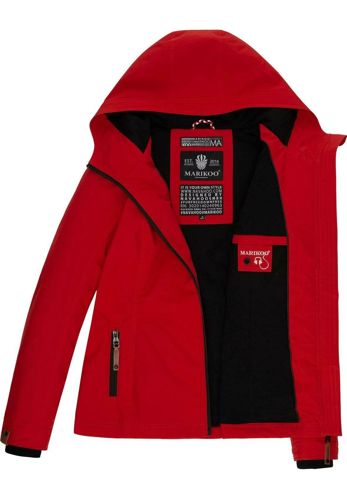 Marikoo Brombeere - Outdoorjas - Light Red 7 Marikoo Brombeere - Outdoorjas - Light Red - Afbeelding 7