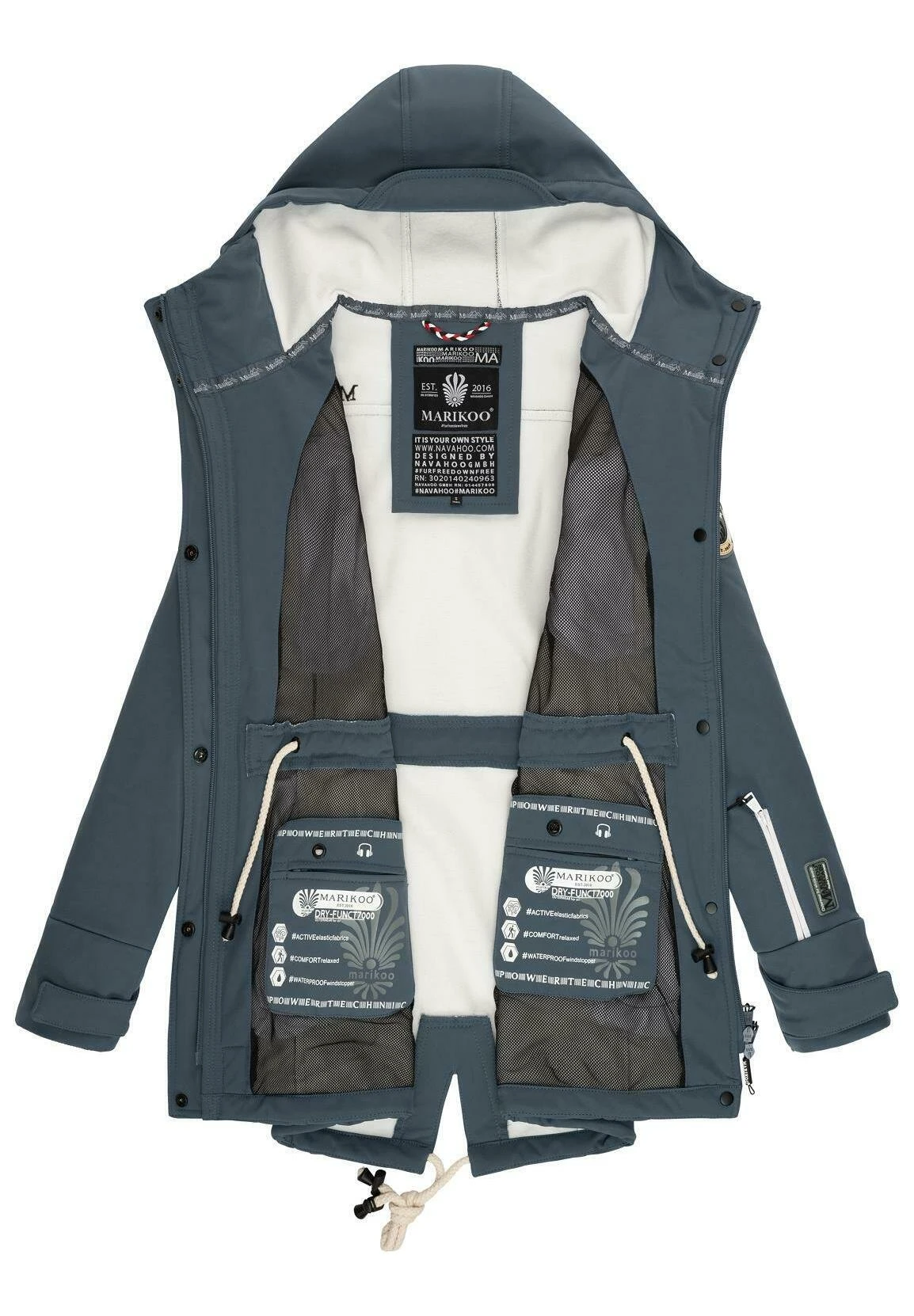 Marikoo Zimtzicke - Parka - Dusty Blue 3 Marikoo Zimtzicke - Parka - Dusty Blue - Afbeelding 3