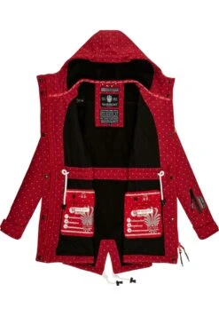 Marikoo Zimtzicke - Parka - Red W Dots -Marikoo Winkel 5b5c4c325b894db8b6ed89d61026f661