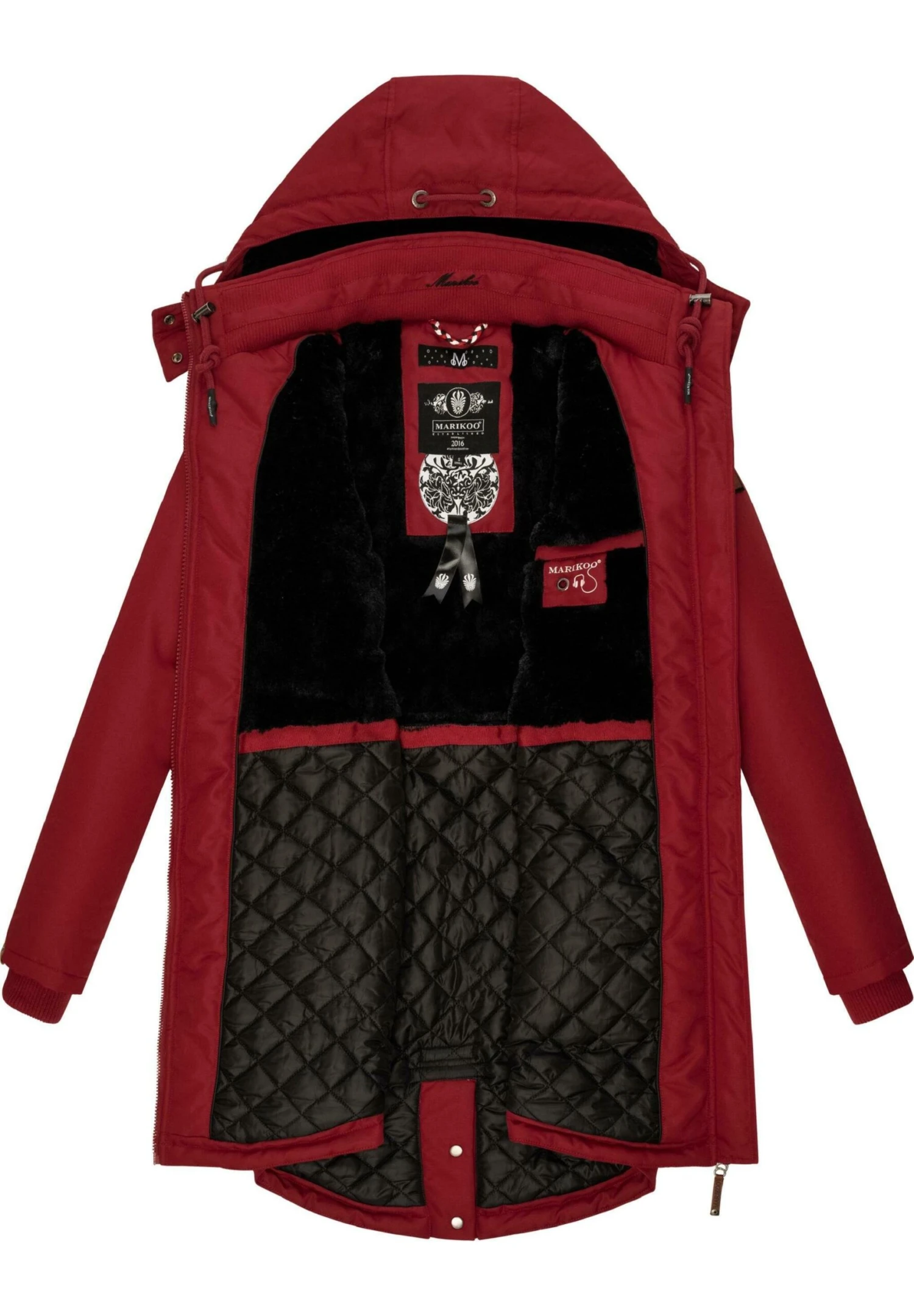 Marikoo Kamii - Winterjas - Blood Red 3 Marikoo Kamii - Winterjas - Blood Red - Afbeelding 3