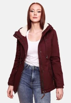 Marikoo Bikoo - Winterjas - Dark Red Melange -Marikoo Winkel 7ac000f941f34c2ebb8fa4563378a9c6