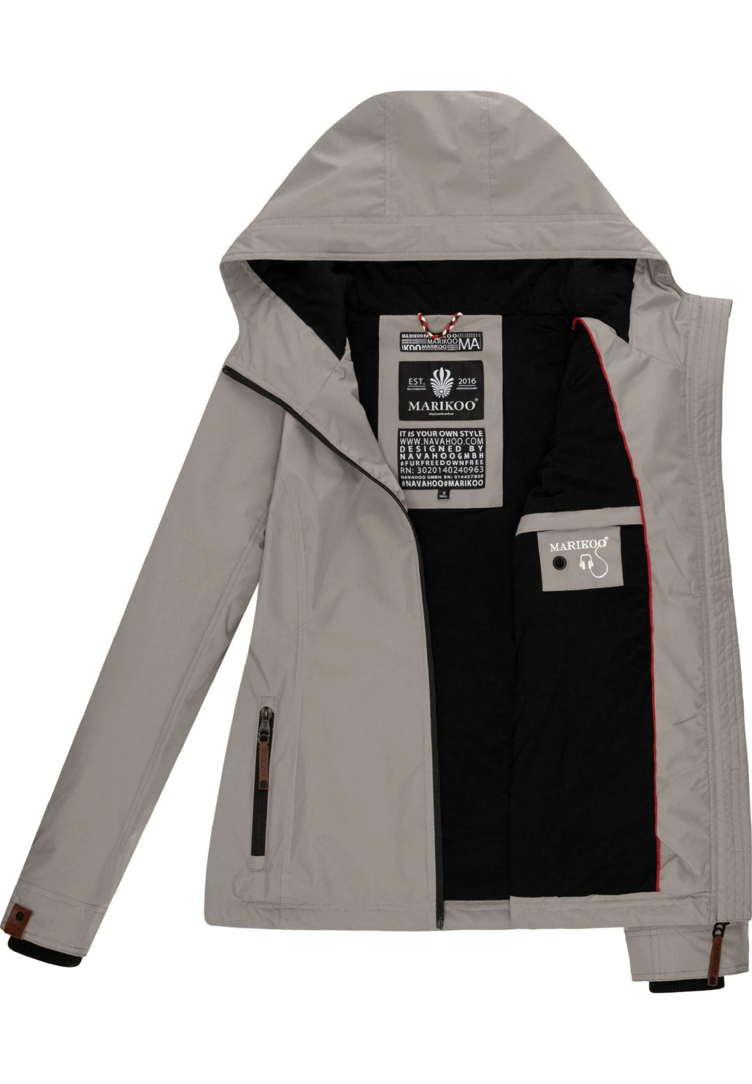 Marikoo Brombeere - Outdoorjas - Zinc Grey 4 Marikoo Brombeere - Outdoorjas - Zinc Grey - Afbeelding 4