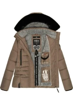 Marikoo Loveleen - Winterjas - Taupe -Marikoo Winkel b2af0a2f3d6d403d8596e50887f8016b