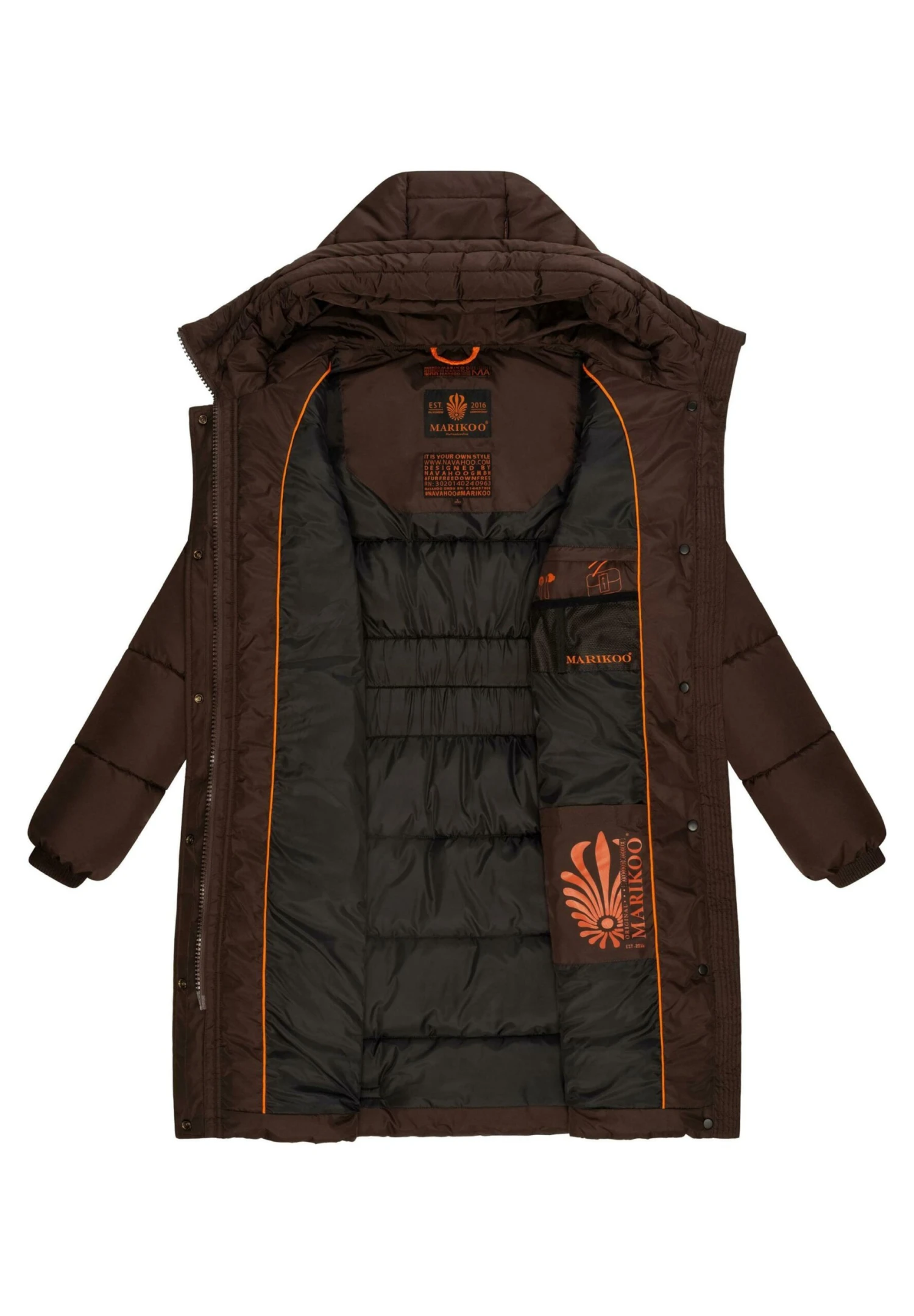 Marikoo Yuikoo - Winterjas - Dark Choco 4 Marikoo Yuikoo - Winterjas - Dark Choco - Afbeelding 4